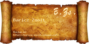 Baricz Zsolt névjegykártya